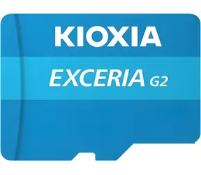 KIOXIA EXCERIA G2 microSDXC 128GB + Adapter / Klasse 10 / UHS-I U3 / A1 / V30 / Lesen: 100 MB/s / Schreiben: 50 MB/s