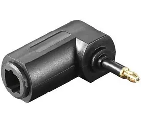 PremiumCord TOS / Optischer Adapter / Mini-Toslink M auf Toslink F / abgewinkelt 90°