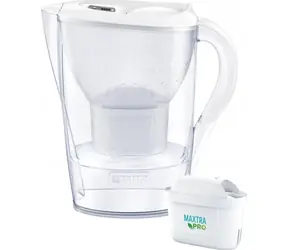 Brita Marella weiß + 1x Maxtra Pro Filter / Filterkanne / 2,4 l / 150 l Filterung