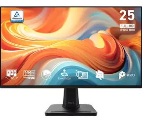 24,5" MSI PRO MP251 E14L Schwarz / Monitor / IPS / FHD / 16:9 / 144Hz / HDMI / VESA
