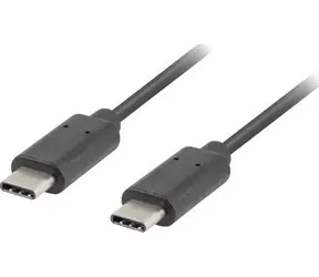 Lanberg CA-CMCM-10CU-0005-BK schwarz / Kabel USB-C / USB-C (M) - USB-C (M) / 0,5 m