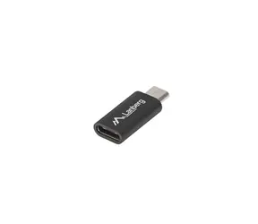 Lanberg AD-UC-UM-01 schwarz / Adapter / USB-C (M) - Micro-USB (F)