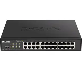 D-Link DGS-1100-24PV2 / Gigabit PoE SMART Switch / 24x RJ45 / 12x PoE+ / PoE 100 W