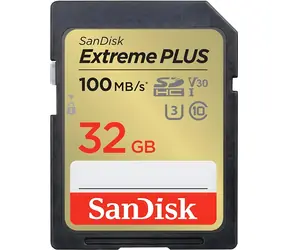 SanDisk Extreme PLUS SDHC 32 GB / Speicherkarte / UHS-I U3 / Klasse 10 / Lesegeschwindigkeit 100 MB/s / Schreibgeschwindigkeit 60 MB/s