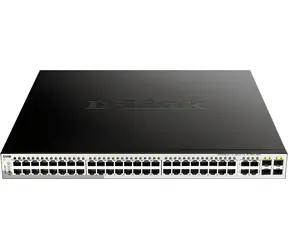 D-Link DGS-1210-52MP / SMART -Switch / 48x GbE PoE+ / 4X RJ45/SFP-Kombi-Anschlüsse / PoE 370 W