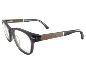 Gunnar TIOGA Grau Kristall/Walnuss / Büro-/Gaming-Brille / klare PRO MINERAL Gläser / BLF 35 / Gunnar Fokus
