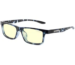 Gunnar Cruz Kinderbrille, Größe L (8-12), Marineblau-Schildpatt, Büro-/Gaming-Brille, bernsteinfarbene Gläser, BLF 65, natürliche Fokussierung