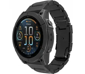 Schwarzes, FIXED Titanarmband / Armband / Garmin QuickFit 22 mm / Titan / PVD-Beschichtung