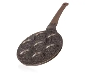 Banquet Granite Brown Smile / Pfannkuchenpfanne / 7 Pfannkuchen / Antihaftbeschichtung / 26 cm