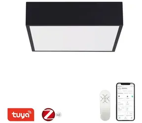 Immax NEO CANTO SLIM schwarz / Deckenleuchte / 28x28 cm / 22 W / 1610 lm / Zigbee 3.0 & TUYA