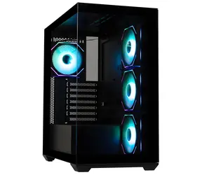 Bitfenix CETO Cube schwarz / PC-Gehäuse / ATX / 4X 120mm ARGB / 2x USB 3.0 + USB-C / ohne Netzteil / gehärtetes Glas