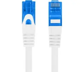 Lanberg CAT6A S/FTP 1m weiß / Patchkabel / LSZH / CCA / RJ45-RJ45 / Fluke