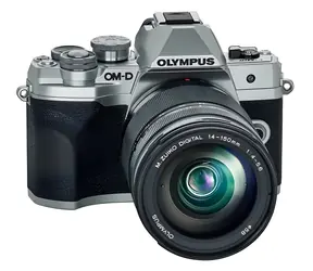 Olympus E-M10 Mark IV silber/schwarz / Systemkamera / 20,3 MP / Live MOS / 3"-LCD / Kit 14-150 mm