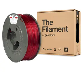 The Filament PETG transparent rot / 3D-Druckerfilament / 1,75 mm / 1 kg