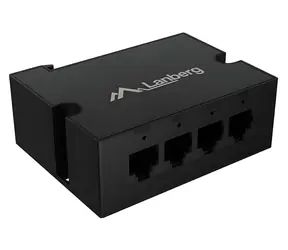 Lanberg DIN-FE4-AT-30W / PoE-Extender / 100 Mbit/s / 4X RJ-45 / PoE AT / 30 W / DIN-Schiene