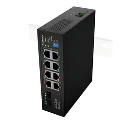 Lanberg ILGE-8P-2S-120 / Switch / 8x Gigabit / 4X PoE BT / 4X PoE AT / 2x SFP / DIN-Schiene / 120 W