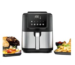 Rommelsbacher FRH 1500 XL schwarz/Edelstahl / Heißluftfritteuse / 1500 W / 5 Programme / Timer / 80-200 °C