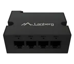 Lanberg DIN-GE4-BT-90W / PoE-Extender / DIN-Schiene / 4 × 1 Gbit/s / IEEE 802.3bt / 90 W