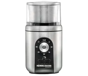 Rommelsbacher EGK 250 Edelstahl / Kaffee- und Gewürzmühle / 200 W / 80 g Behälter / 2 herausnehmbare Behälter