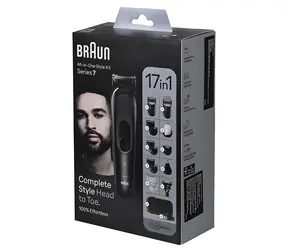 Braun MGK7491 schwarz / Trimmer / Herren / Ganzkörper / 1-21 mm / 100 Min. / AutoSense
