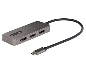 StarTech USB-C MST Hub grau / 3-Port-Hub / 3× HDMI / 4K 60Hz / nur Windows