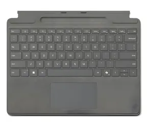 Microsoft Surface Pro Tastatur Platin / Tastatur für Surface Pro / Stiftablage / Alcantara / Deutsches Layout / Hintergrundbeleuchtung