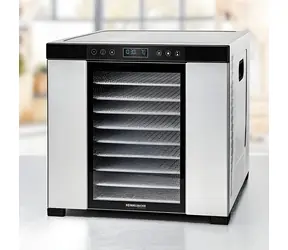 Rommelsbacher DA 1050 Edelstahl/Schwarz / Trockner / 1100 W / 35 °C - 75 °C / 10 x 39,4 x 38 cm