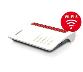 AVM FRITZ! Box 5530 Glasfaser-/Wi-Fi-6-Router / 2,4 GHz und 5 GHz / 2400 Mbit/s / 2,5G LAN / SFP