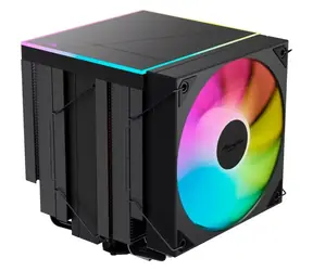 Alpenföhn Matterhorn 2 Aurora Max schwarz / CPU-Kühler / Dual-Tower / 250 W TDP / 6x Heatpipe / 2x 120 mm ARGB