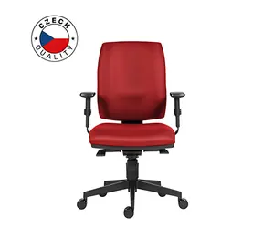 Powerton ERGO Hana rot / Ergonomischer Bürostuhl / Synchronmechanik / Verstellbare Armlehnen