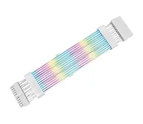 Thermaltake Mod ARGB Snow Cable 24-polig weiß / Stromkabel / ARGB / 18 AWG / 285 mm