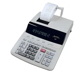Sharp SH-CS2635LW weiß / Tischrechner mit Druckfunktion / zwölfstellig