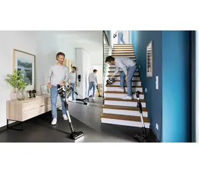 BOSCH Unlimited 7 BSS711W weiß / Akku-Stielstaubsauger / 18 V / 40 Min. / beutellos / LED