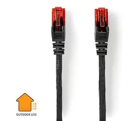 Nedis UTP CAT6 30 m schwarz / Netzwerkkabel / für den Außenbereich / RJ45-RJ45 / PE