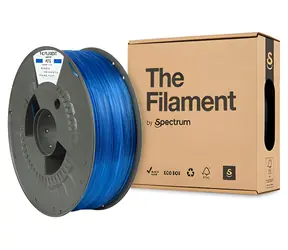 PETG-Filament, transparent blau / 3D-Druckerfilament / 1,75 mm / 1 kg