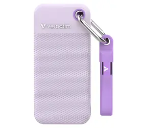 Verbatim Pocket SSD Colour Edition 2 TB lila / Externe SSD / USB-C 3.2 Gen 2 / R: 1000 MB/s / Schreibgeschwindigkeit: 1000 MB/s