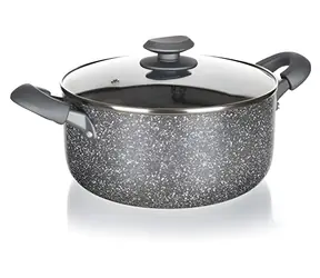 BANQUET Topf Granit /  24 cm / H 11 cm / Antihaftbeschichtung