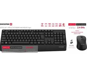 Swissten / Tastatur mit Maus / Kabellos / CZ -Layout