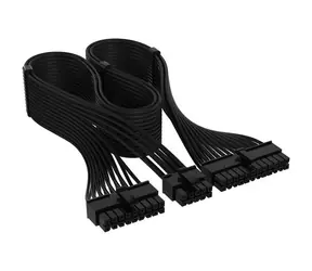 Corsair Premium Sleeved 24-Pin ATX-Kabel schwarz / für modulare Netzteile / Typ 4 / 610 mm