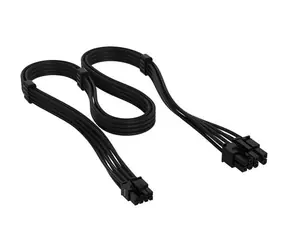 Corsair Premium Sleeved PCIe Einzelkabel (Typ 5) schwarz / 1xPCIe 6+2-Pin