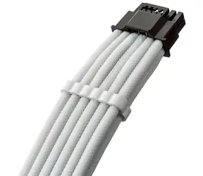 CableMod PRO ModMesh C-Serie 12VHPWR StealthSense weiß / PCIe-Stromkabel / 16-Pin auf 90° 16-Pin