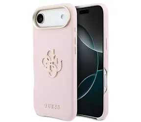 Guess PU-genarbtes 4G-Harz- Logo pink