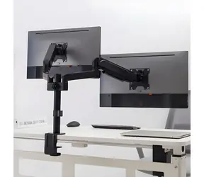 Brateck LDT48-C024 / Monitorhalterung / zwei Arme / Tragkraft 2 x 9 kg / Gasdruckfeder / VESA 75 & 100