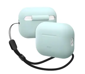 Elago Silikonhülle für AirPods Pro 2, mintgrün / Silikonhülle für AirPods Pro 2 Kopfhörer / Nylonband