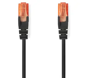 Nedis CAT6 30 m schwarz / Patchkabel / RJ45 - RJ45 / U/UTP / Runder PVC-Mantel