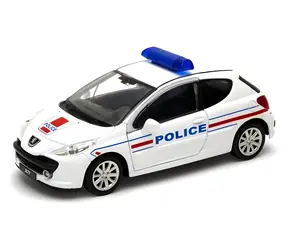 Welly Peugeot 207 Polizeimodell weiß / 1:34 / ab 3 Jahren
