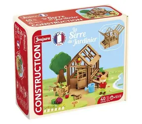 Jeujura Holzbausatz 40-teilig Gartengewächshaus / ab 5 Jahren