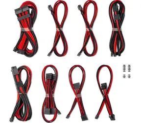 CableMod PRO ModMesh C-Series schwarz-rot / Kabelset / Corsair RMi & RMx / 12VHPWR / Dual StealthSense