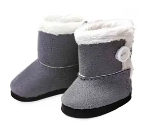 Petitcollin Winterstiefel grau / für Puppen 28 cm / ab 3 Jahren