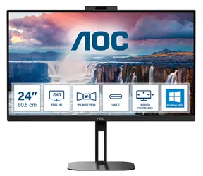 23,8" AOC 24V5CW schwarz / Monitor / IPS / Full HD / 75 Hz / 10 W Repro / HDMI / DP